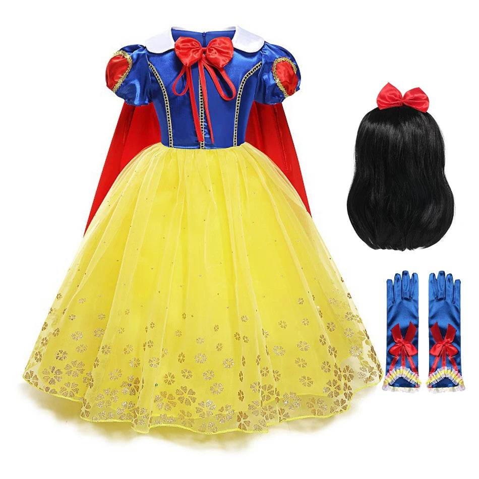 Enchanting Snow White Princess Dress Lace Trim For Girls - ToylandEU