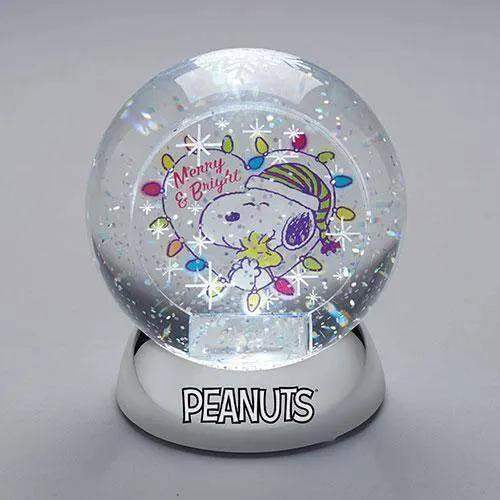  Enesco Peanuts - Snoopy and Woodstock - Merry & Bright Waterdazzler 4.5" Waterball/Snow Globe -  ToylandEU™