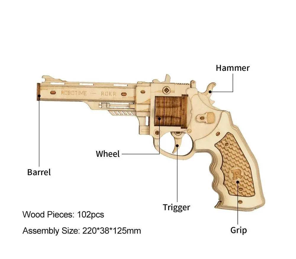 Engaging 172 Piece Wooden Puzzle Kit 3D Gun Toyland EU -  ToylandEU™