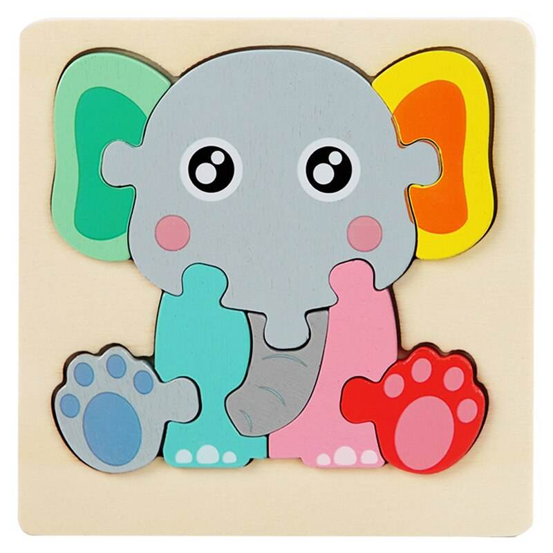 Engaging 3D Wooden Animal Puzzles for Kids Age 2-5 Years - ToylandEU