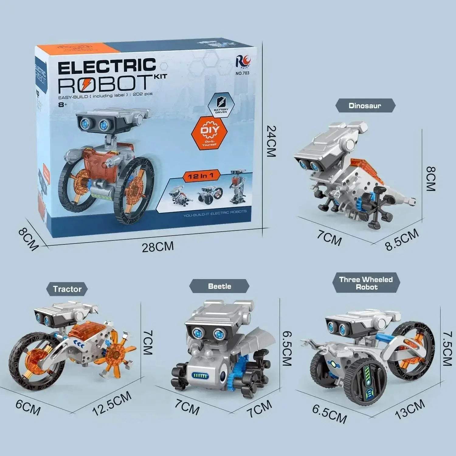 Engaging Educational Robot 12 In 1 Kit Toyland EU -  ToylandEU™