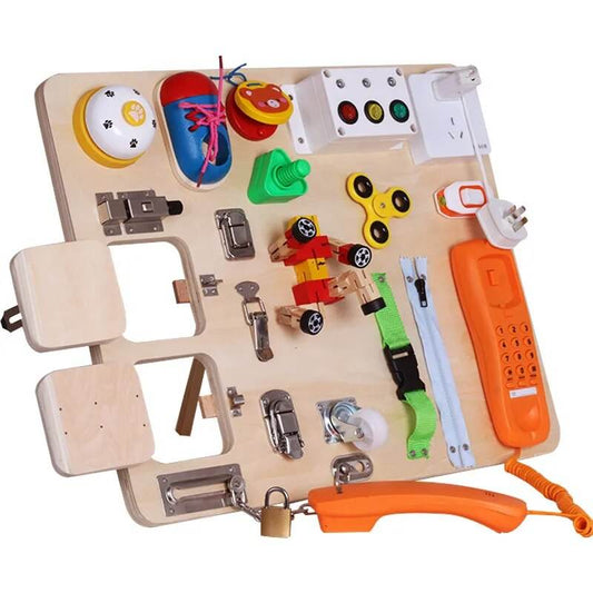 Engaging Montessori Busy Board: Sensory Learning Toy for Kids 3-12 - ToylandEU