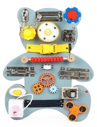 Ангажираща Montessori Busy Board: Играчка за сензорно обучение за деца 3-12 години - ToylandEU