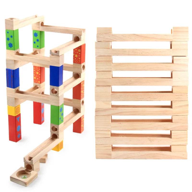 Engaging Wooden Ball Track Puzzle Set for Family Fun and Learning - ToylandEU