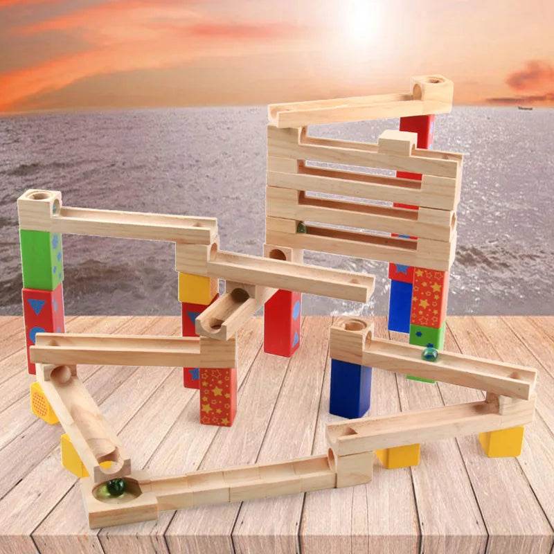 Engaging Wooden Ball Track Puzzle Set for Family Fun and Learning - ToylandEU