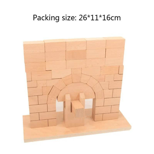 Engaging Wooden Building Blocks Set: Roman Arch Bridge for Kids - ToylandEU