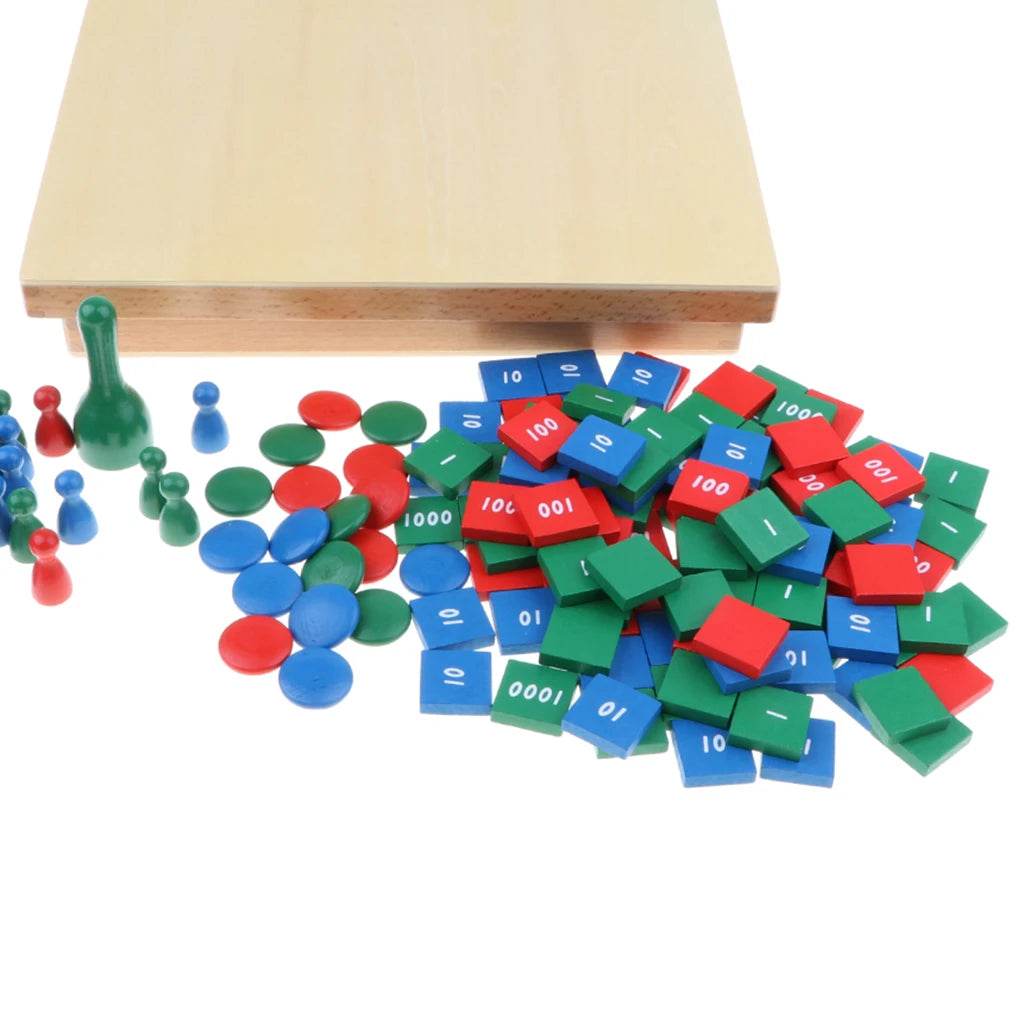 Engaging Wooden Montessori Math Stamp Game for Early Learning Fun - ToylandEU