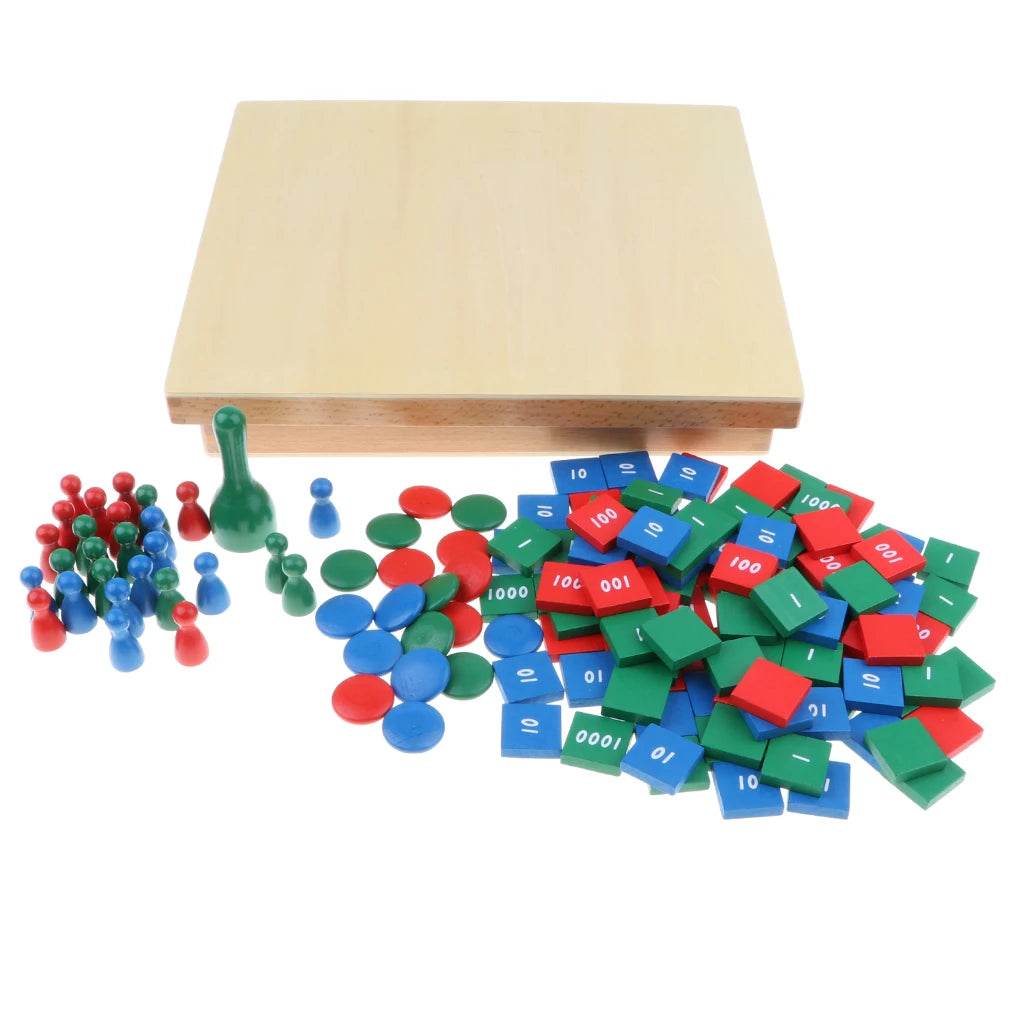 Engaging Wooden Montessori Math Stamp Game for Early Learning Fun - ToylandEU