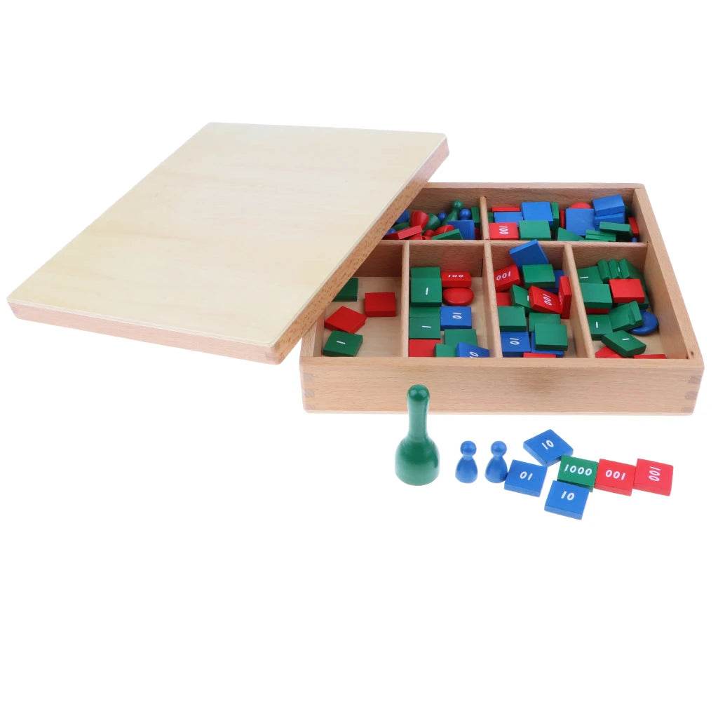 Engaging Wooden Montessori Math Stamp Game for Early Learning Fun - ToylandEU