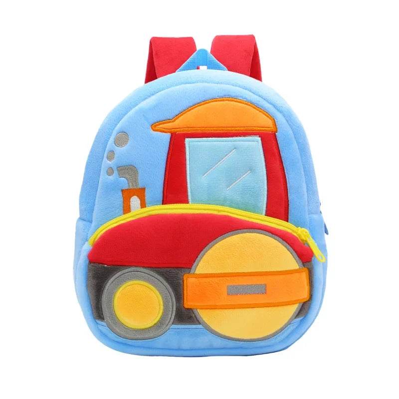 Engineering Vehicle Cute Kids Backpack Digger Plush Toddler Baby Bags for Boys Girls 2-4 Kindergarten - ToylandEU