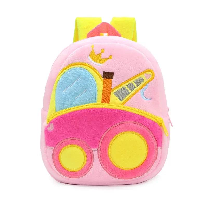Engineering Vehicle Cute Kids Backpack Digger Plush Toddler Baby Bags for Boys Girls 2-4 Kindergarten - ToylandEU