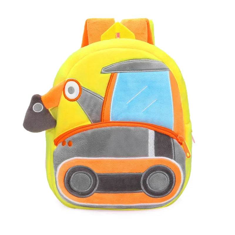 Engineering Vehicle Cute Kids Backpack Digger Plush Toddler Baby Bags for Boys Girls 2-4 Kindergarten - ToylandEU