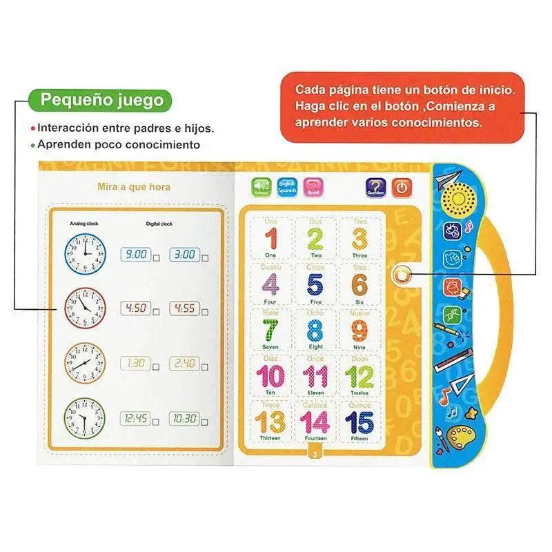  English Spanish Language Reading Book Multifunction Reading Machine Learning for Kid Early Education E-Book Teaching Toys Gifts -  ToylandEU™