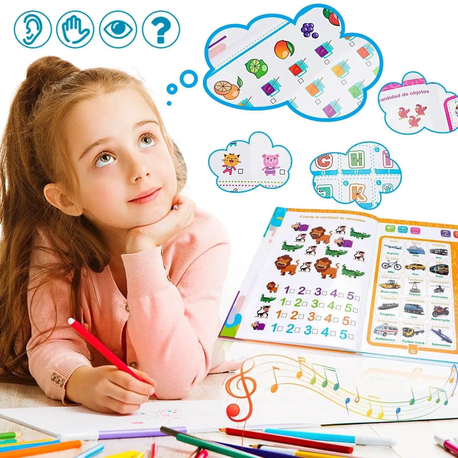  English Spanish Language Reading Book Multifunction Reading Machine Learning for Kid Early Education E-Book Teaching Toys Gifts -  ToylandEU™
