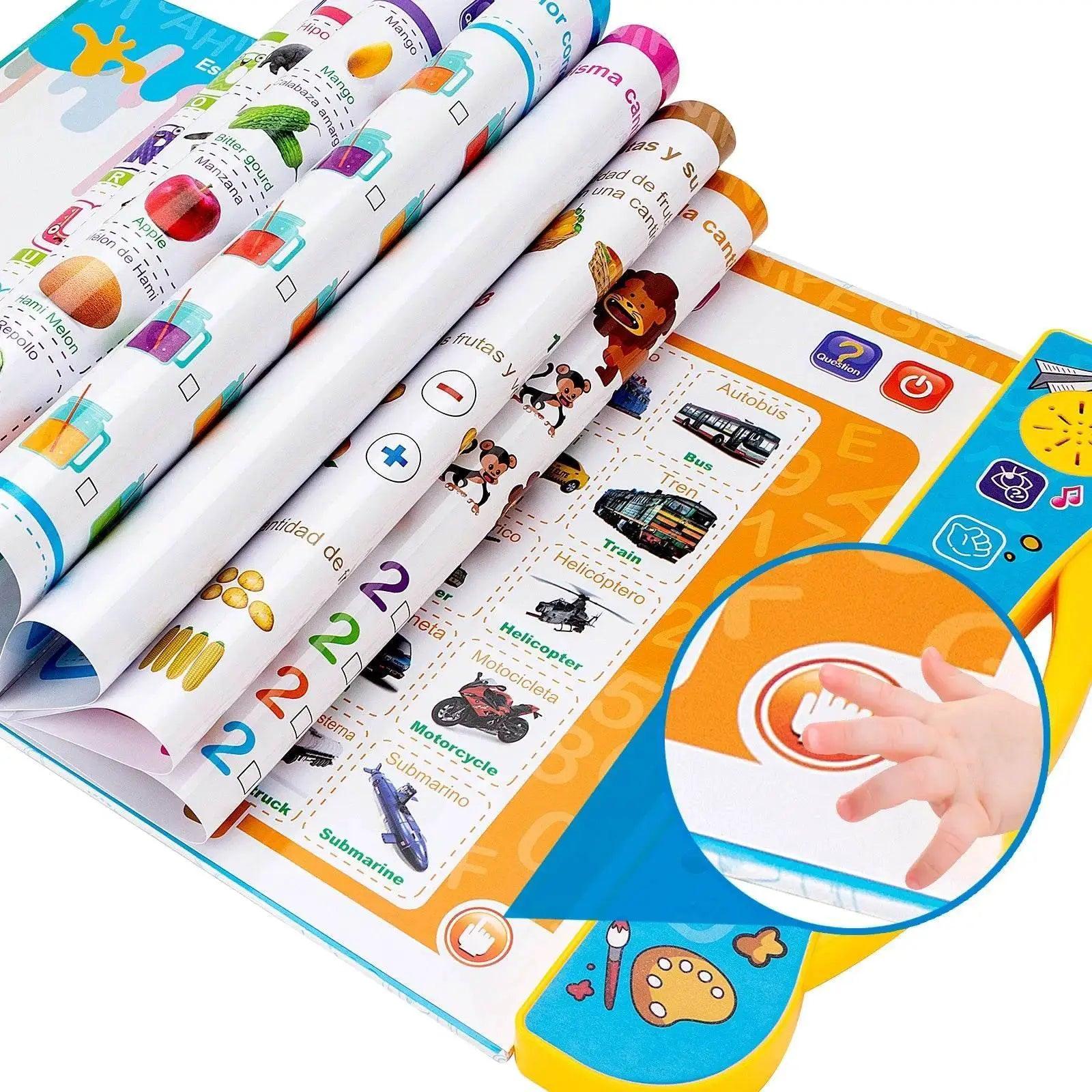  English Spanish Language Reading Book Multifunction Reading Machine Learning for Kid Early Education E-Book Teaching Toys Gifts -  ToylandEU™