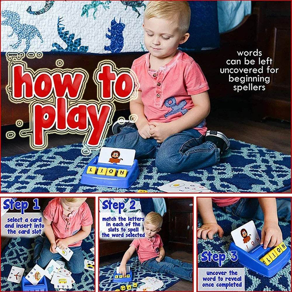 English Spelling Alphabet Games Children's Toys Educational Games Cards Educational Literacy Fun Early Education Spelling Toys - ToylandEU