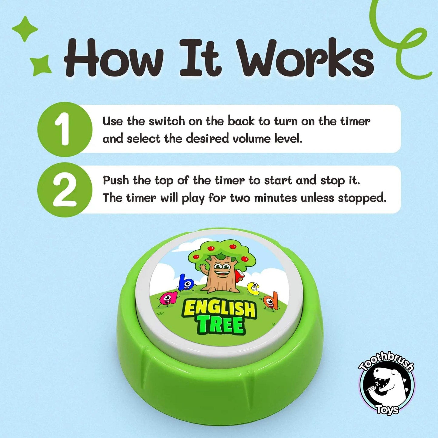 Toothbrush Toys Kids Toothbrush Timer - English Tree® - ToylandEU