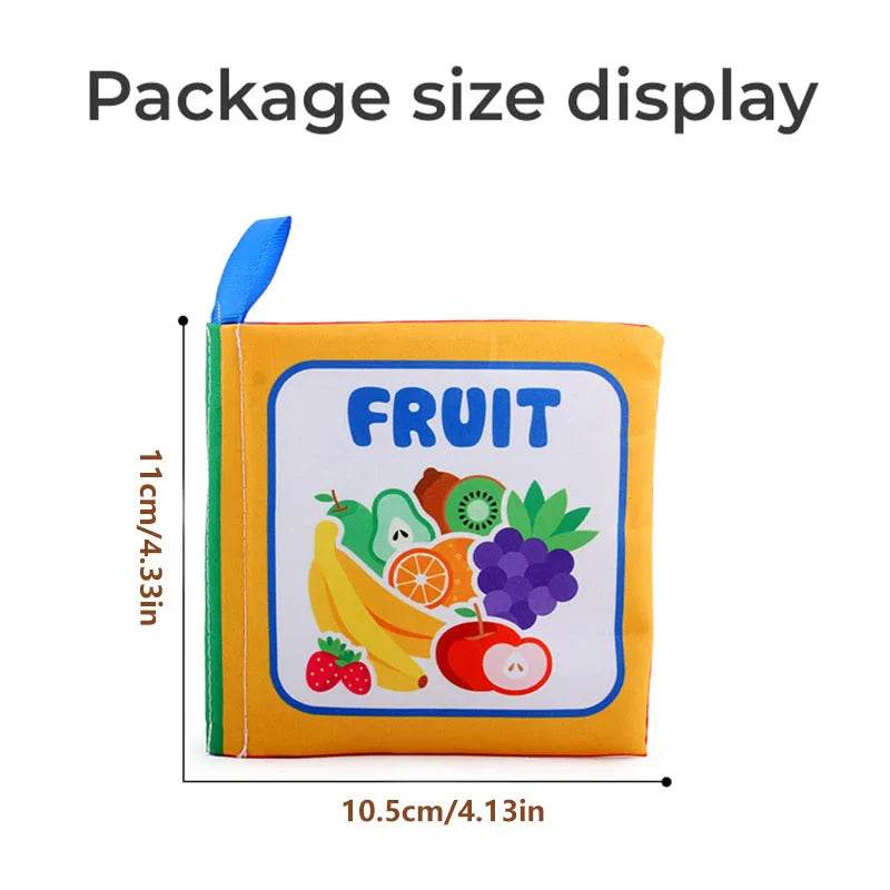 4 Pages Enlightenment Early Learning Books Children Black and White Cloth Book for Kids Montessori Educational Toys - ToylandEU