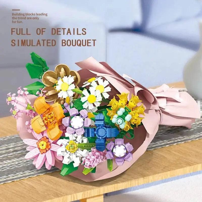  Eternal Block Flower Assembly Bouquet Desktop Decoration Toy -  ToylandEU™