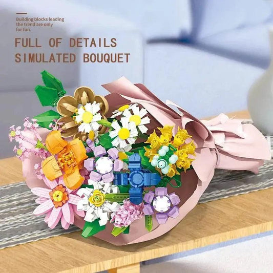  Eternal Block Flower Assembly Bouquet Desktop Decoration Toy -  ToylandEU™