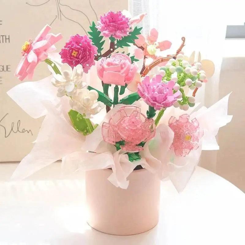  Eternal Block Flower Assembly Bouquet Desktop Decoration Toy -  ToylandEU™