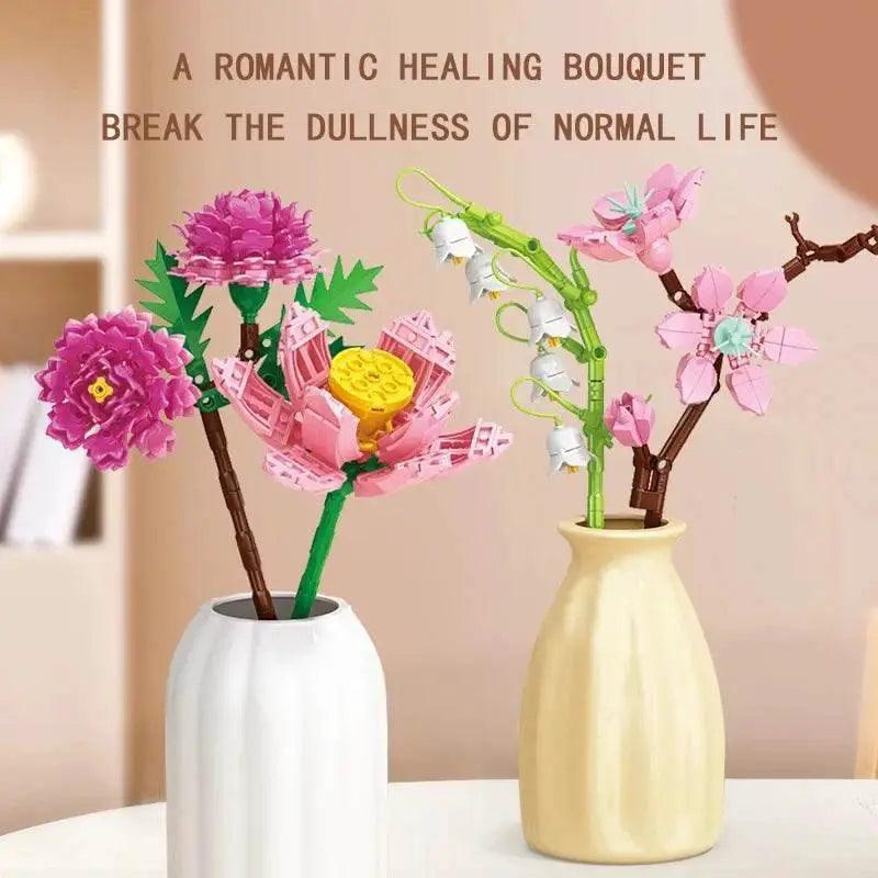  Eternal Block Flower Assembly Bouquet Desktop Decoration Toy -  ToylandEU™