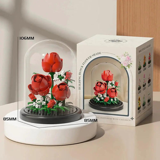  Eternal Bouquet Rose Building Blocks 3D Display Kit -  ToylandEU™