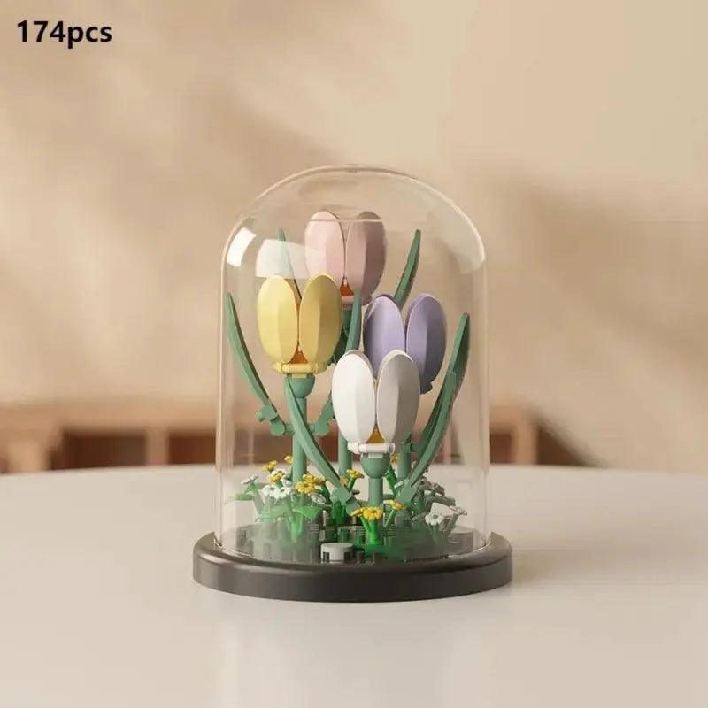  Eternal Bouquet Rose Building Blocks 3D Display Kit -  ToylandEU™