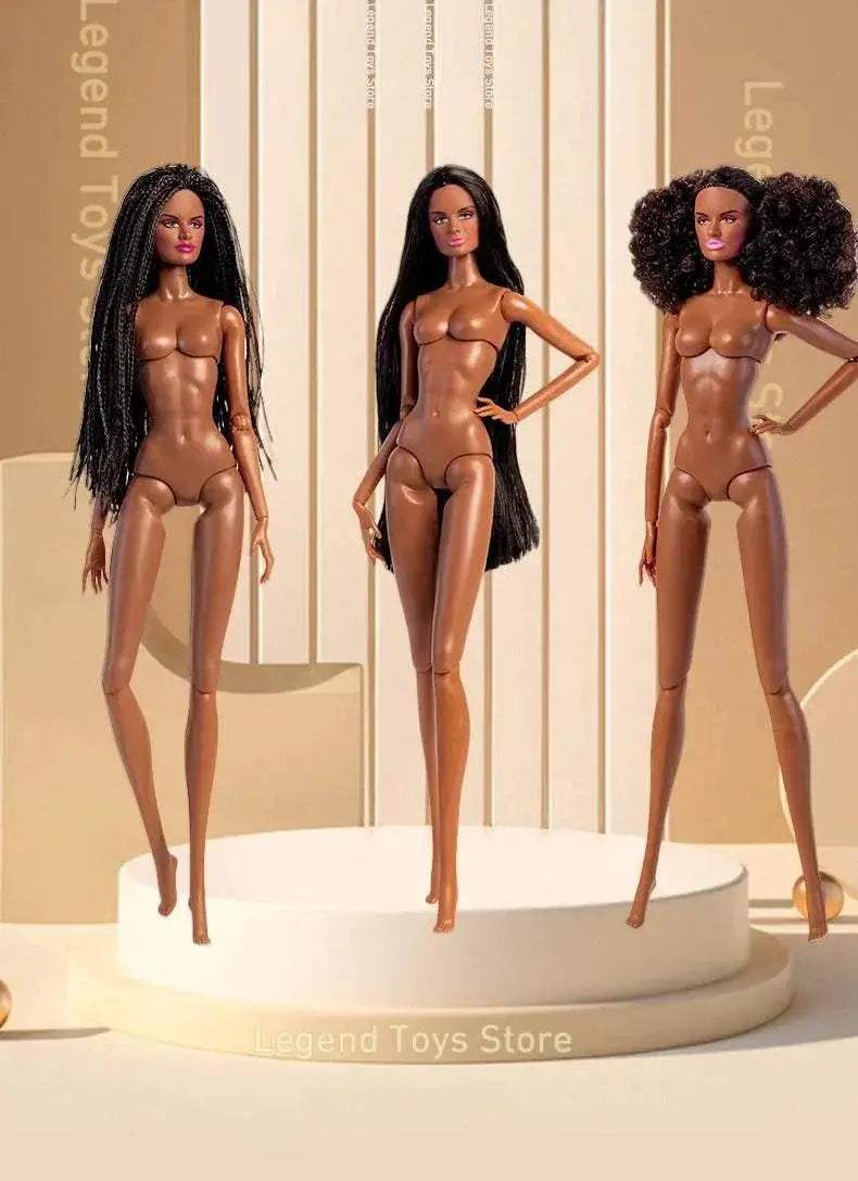 European Fashion 1/6 32cm BJD Doll With Stand Black Body - ToylandEU