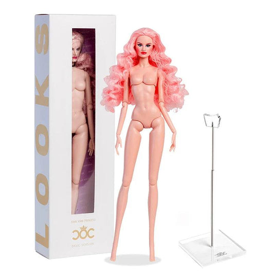 European Fashion 1/6 32cm BJD Doll With Stand Pink Body - ToylandEU