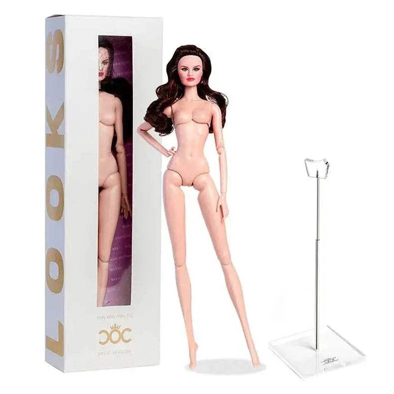 European Fashion 1/6 32cm BJD Doll With Stand Pink Body - ToylandEU