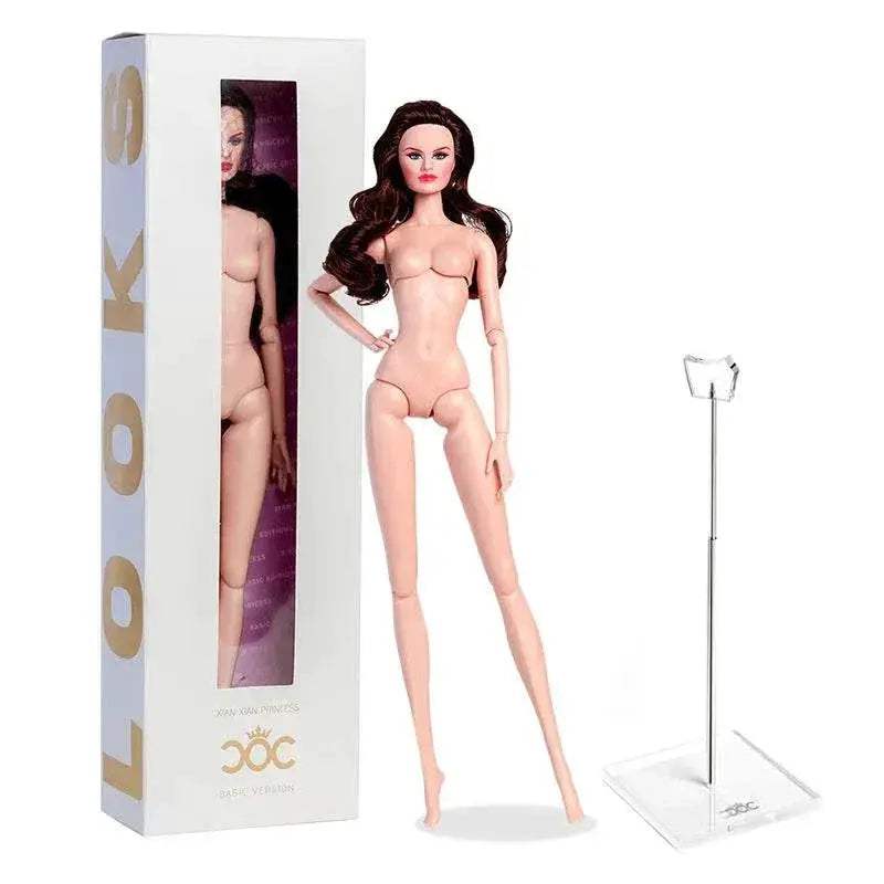 European Fashion 1/6 32cm BJD Doll With Stand Pink Body - ToylandEU
