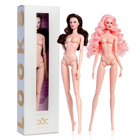 European Fashion 1/6 BJD Doll Pink Body Blond Hair White Skin - ToylandEU