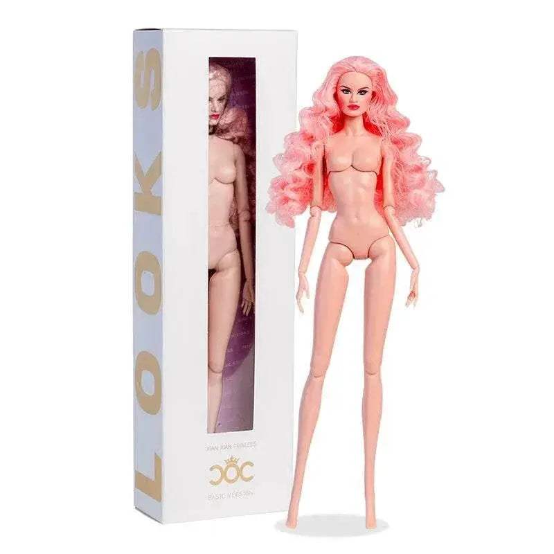 European Fashion 1/6 BJD Doll Pink Body Blond Hair White Skin - ToylandEU