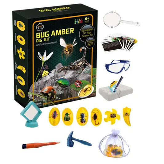 Excavate Fly Toys Kit Amber Excavation Toys Fly Model Interactive STEM Toy Science Kits Educational Dig Set Animal - ToylandEU