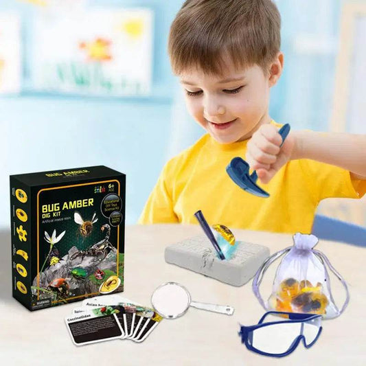Excavate Fly Toys Kit Amber Excavation Toys Fly Model Interactive STEM Toy Science Kits Educational Dig Set Animal - ToylandEU