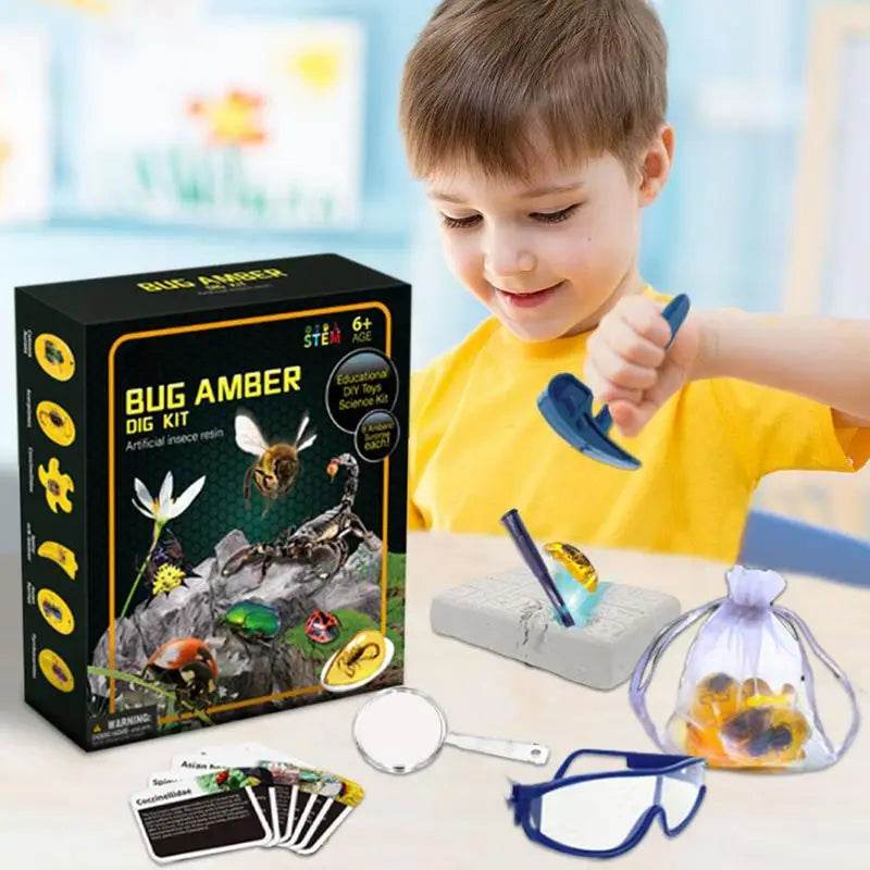 Excavate Fly Toys Kit Amber Excavation Toys Fly Model Interactive STEM Toy Science Kits Educational Dig Set Animal - ToylandEU