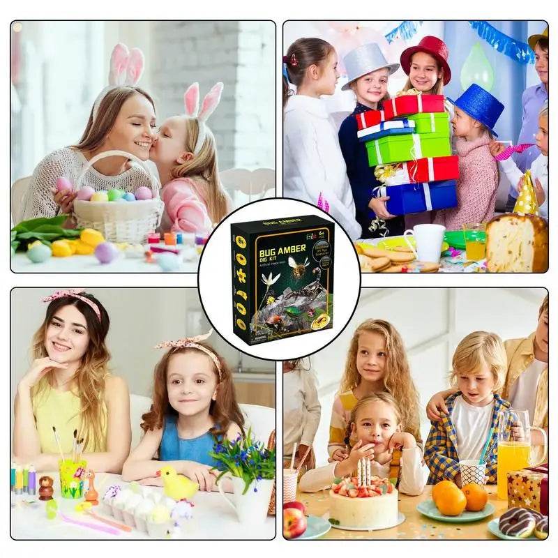Excavate Fly Toys Kit Amber Excavation Toys Fly Model Interactive STEM Toy Science Kits Educational Dig Set Animal - ToylandEU