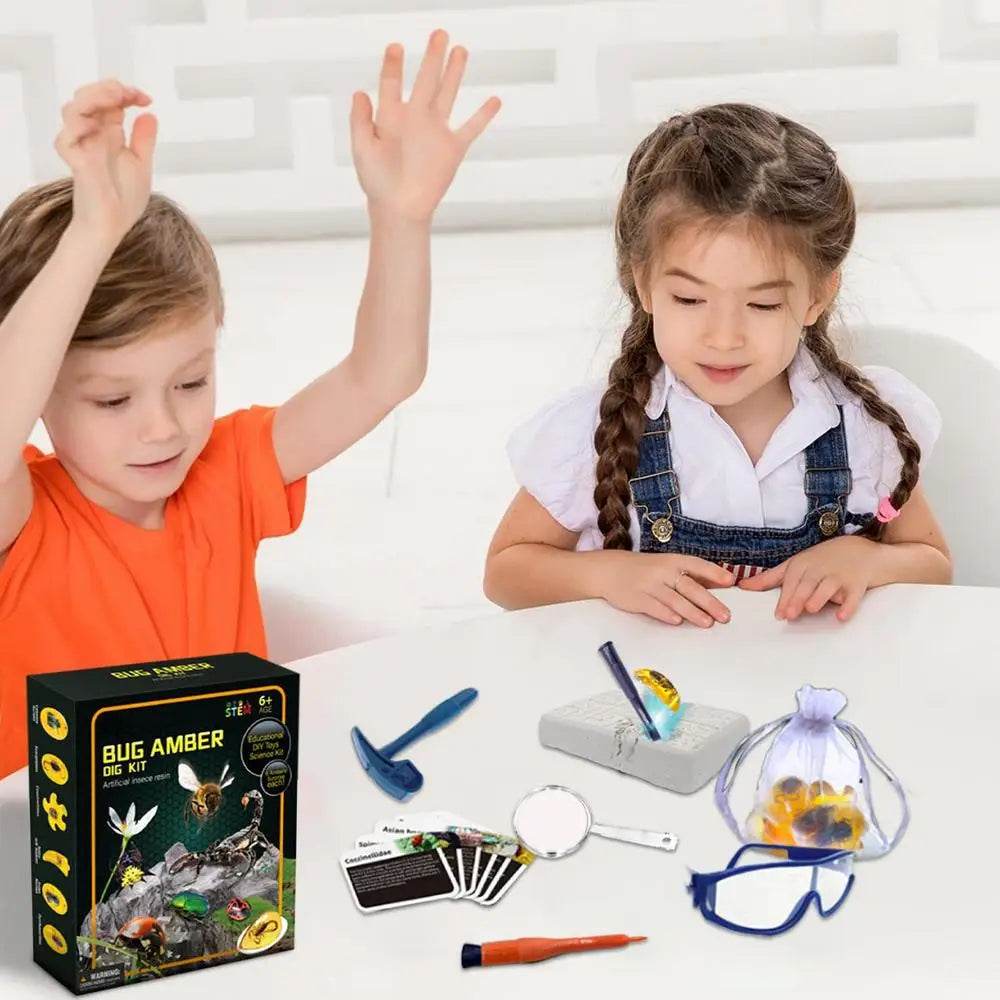 Excavate Fly Toys Kit Amber Excavation Toys Fly Model Interactive STEM Toy Science Kits Educational Dig Set Animal - ToylandEU