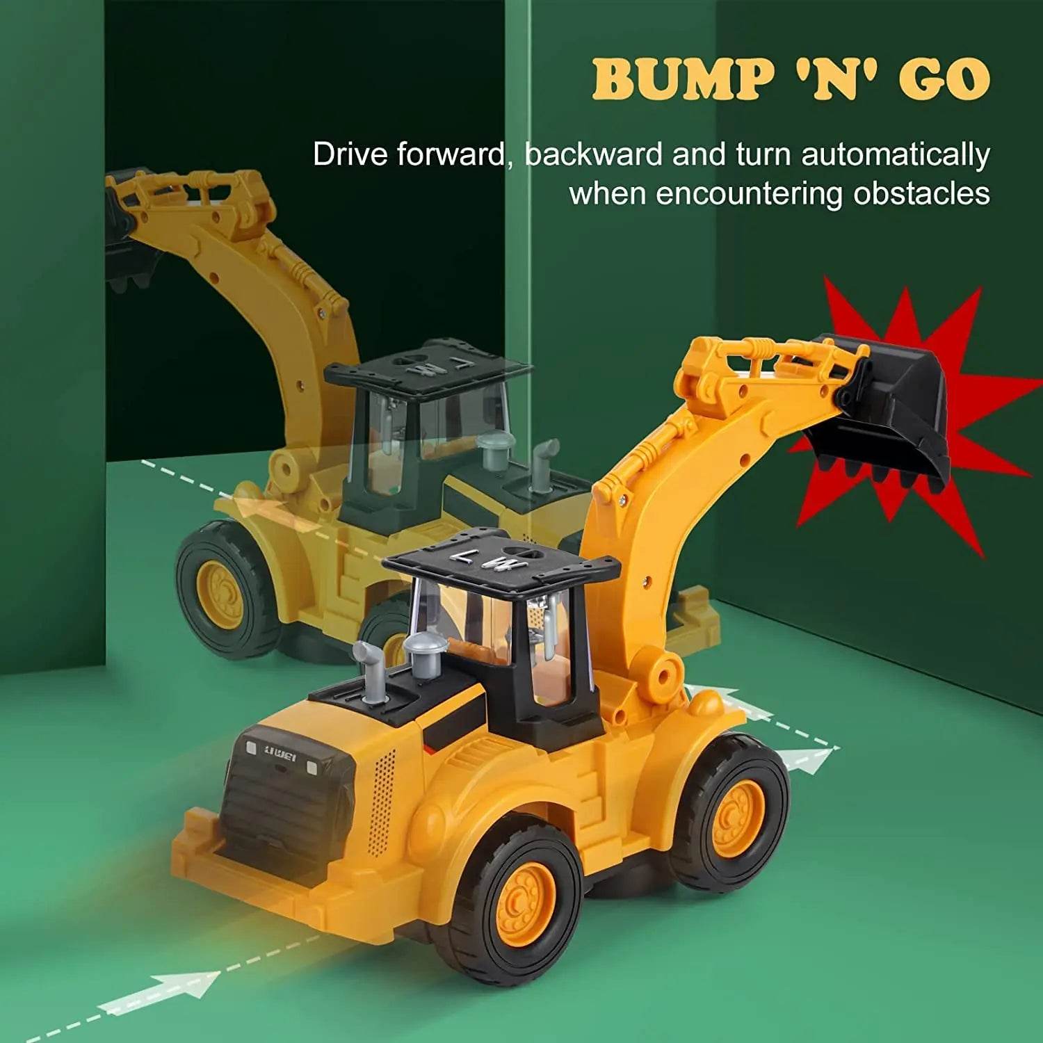 Excavator Truck Kids Toys: Construction Digger Toy with Light - ToylandEU