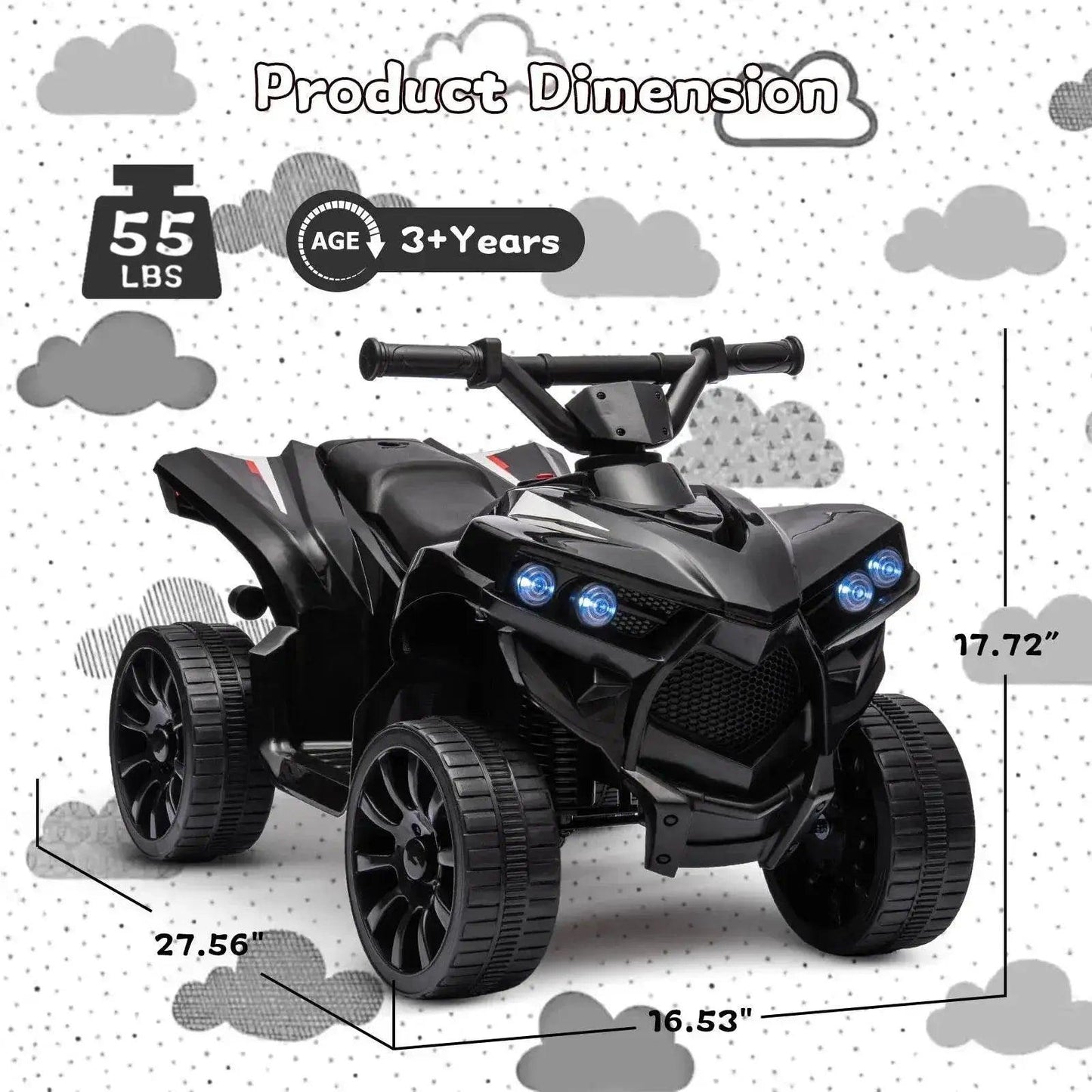  Exciting 6V ATV Ride On Led Lights Toyland EU -  ToylandEU™