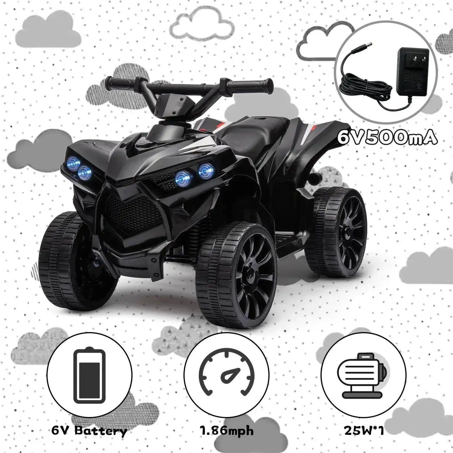  Exciting 6V ATV Ride On Led Lights Toyland EU -  ToylandEU™