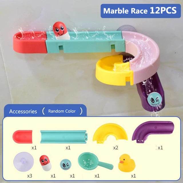 Exciting Marble Race Water Toy Set with Suction Cup for Bathtime Fun - ToylandEU