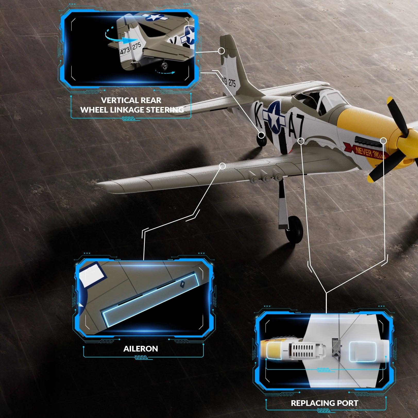 Exhobby Rc Plane | P51D 500Mm | Toylandeu