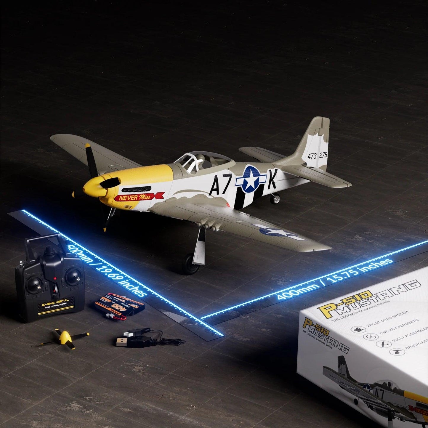 Exhobby Rc Plane | P51D 500Mm | Toylandeu