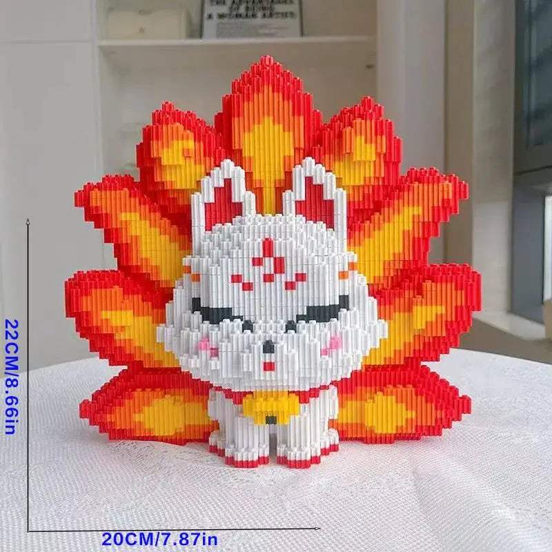 Exquisite 3D Puzzle Kit Nine Tailed Fox Model Build Set - ToylandEU