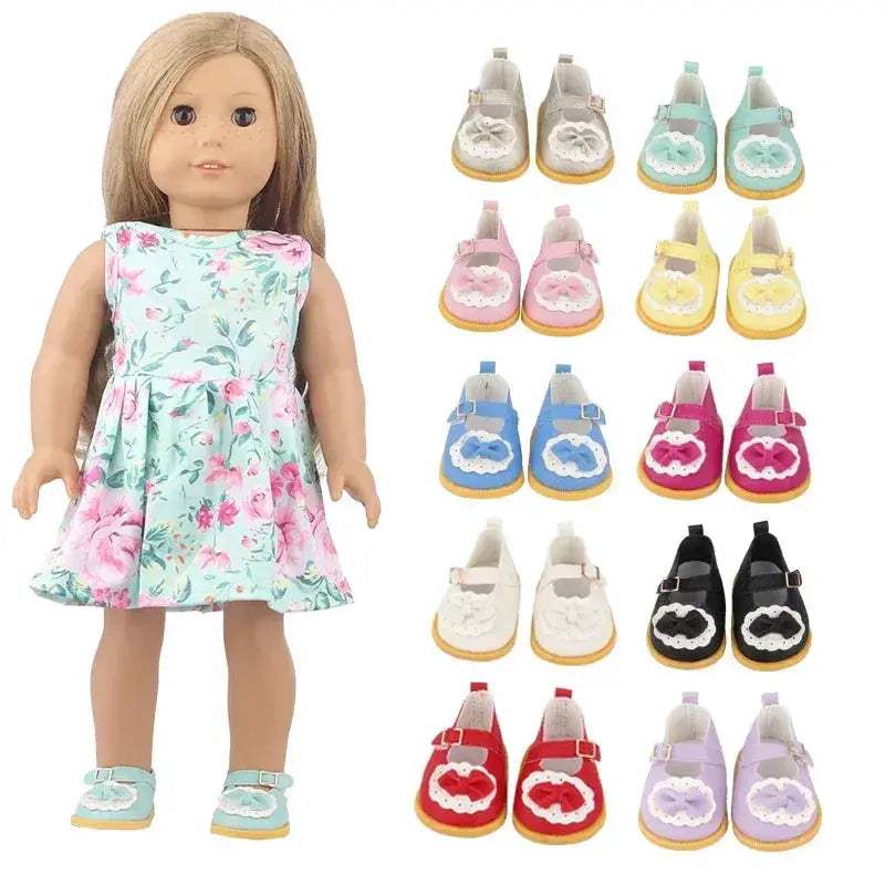  Exquisite Bow Doll Shoes 18 Inch American Girl Comfort -  ToylandEU™