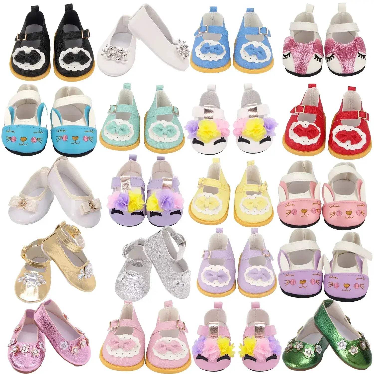 Exquisite Bow Doll Shoes 18 Inch American Girl Dolls - ToylandEU