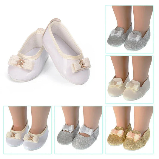 Exquisite Bow Doll Shoes 18 Inch American Girl Dolls - ToylandEU