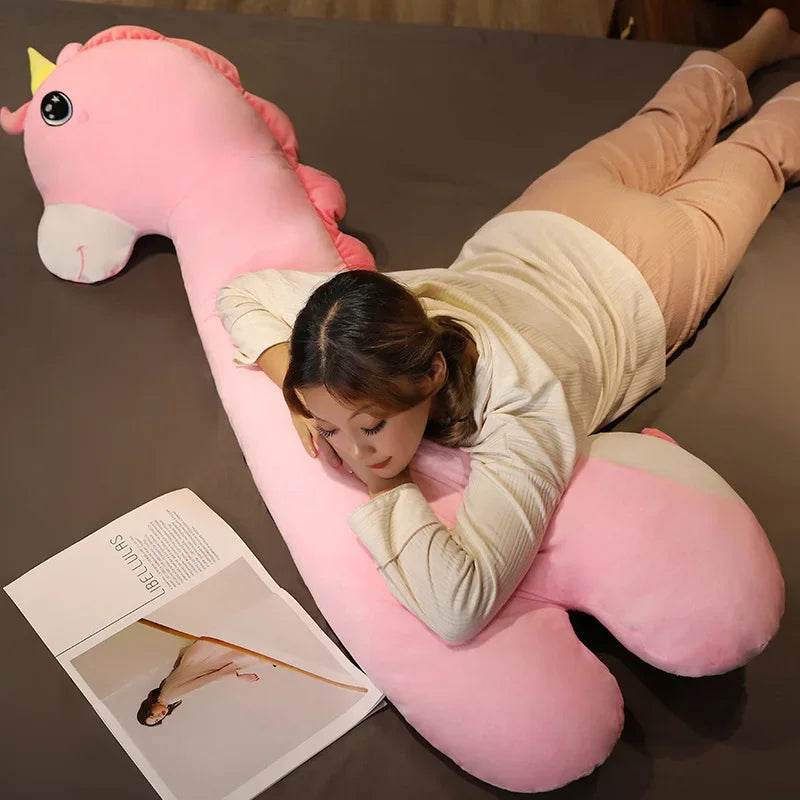 Extra Large Plush Unicorn Pillow - 150cm Cozy Stuffed Animal Companion - ToylandEU